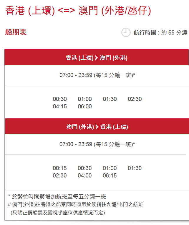澳门六号码头，通往香港的渡轮服务现状与时间表